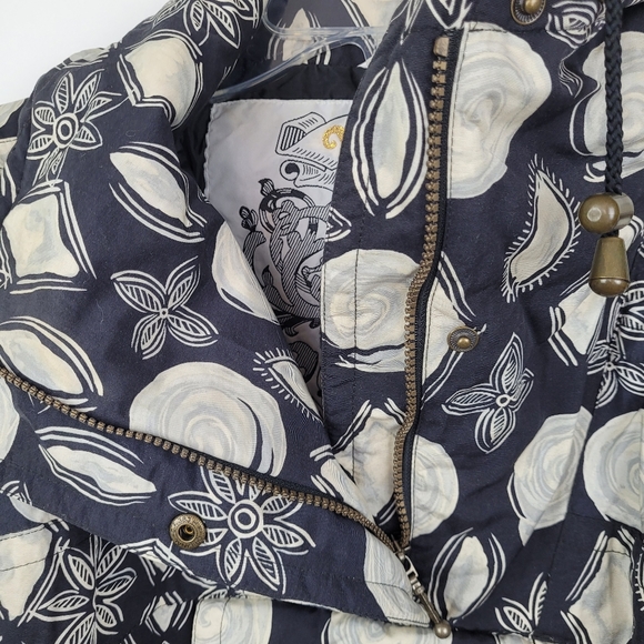 VTG NILS Ski Jacket Womans Size 6 Floral Pattern Black White Snowboard Winter - Picture 8 of 16